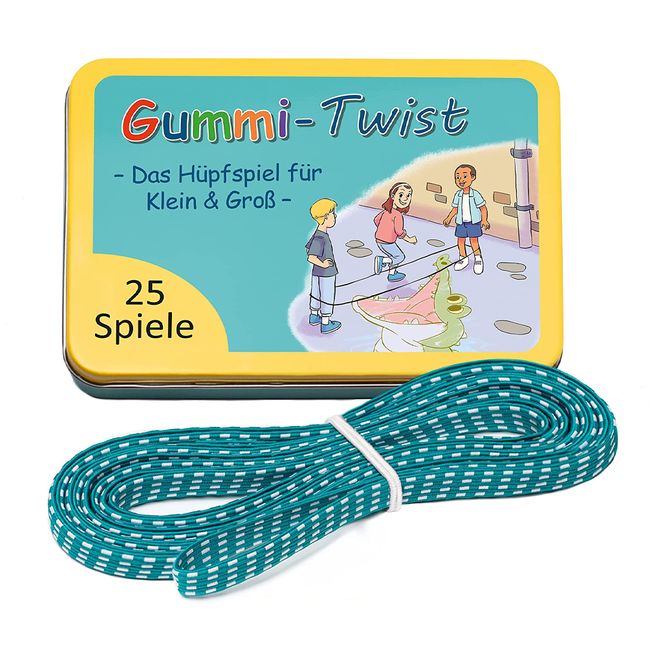 Bild einer Gummi-Twist Verpackung inklusive Gummi im Vordergrund.