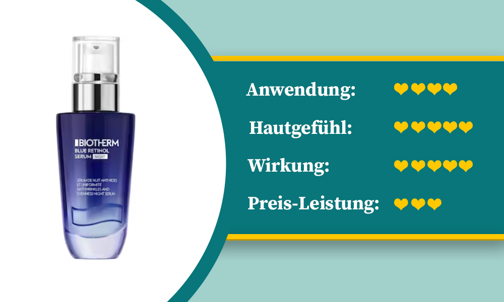 Das Retinol-Serum von Biotherm für die Nacht schneidet gut ab.