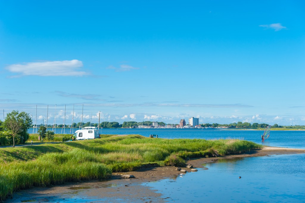 Landschaft am Burger Binnensee beim Wulfener Hals, Insel Fehmarn