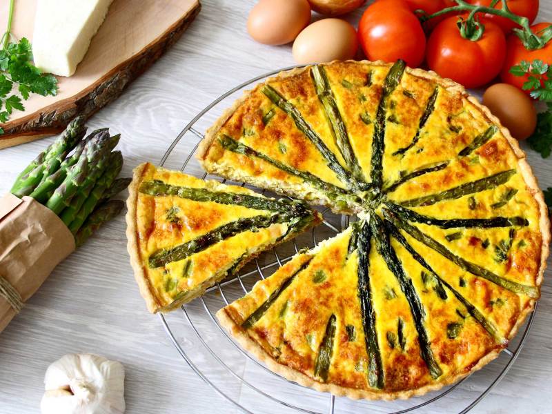 Köstliche Spargel-Quiche