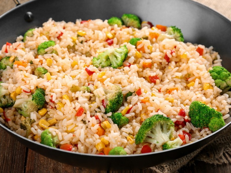 Reispfanne mit Gemüse