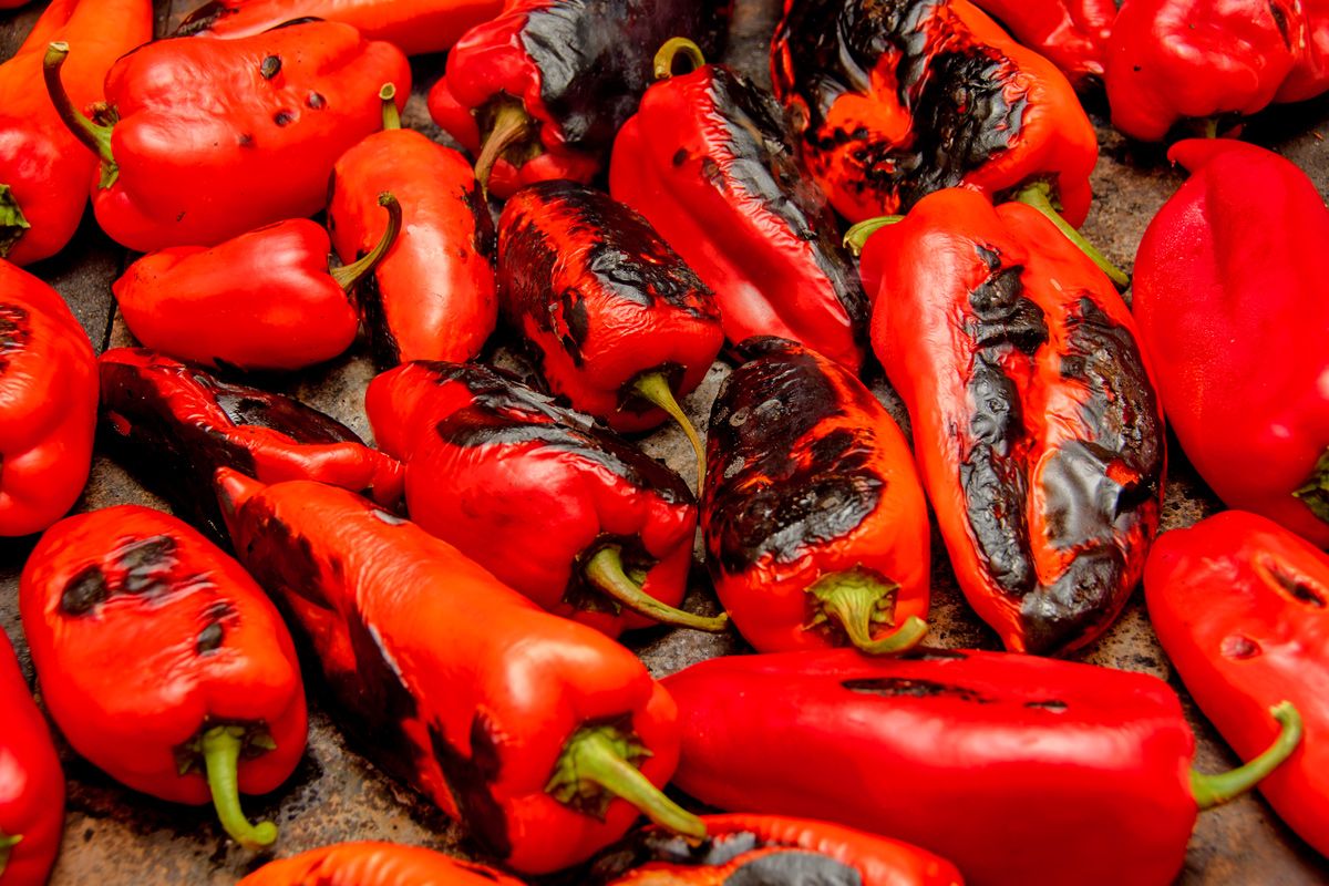 Gegrillte Paprika lässt sich leicht häuten