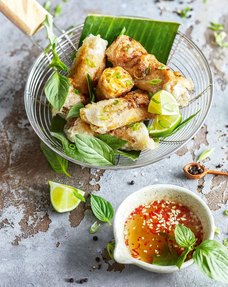 Vietnamesisch kochen: Rezept für frittierte Frühlingsrollen