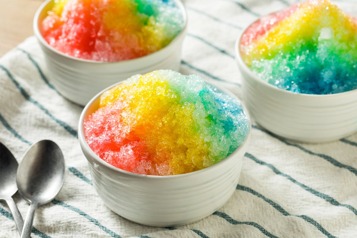 Shaved Ice wird im Gegensatz zu Slushies mit Löffel gegessen