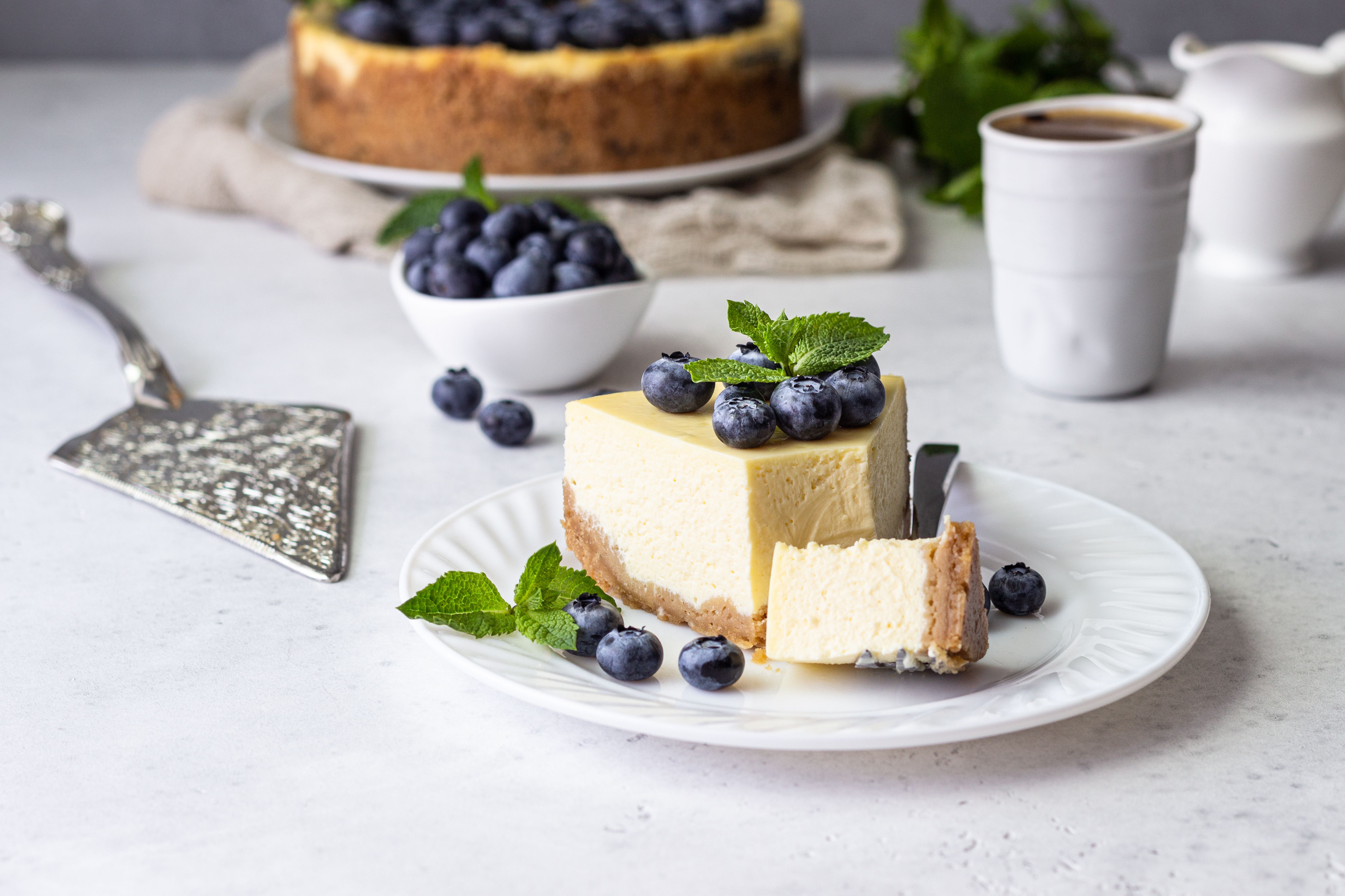 American Cheesecake mit Blaubeeren