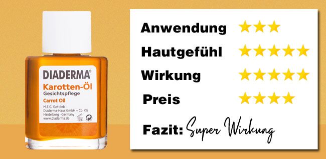 Karottenöl von Diaderma im Test Karottenöl von Diaderma im Test