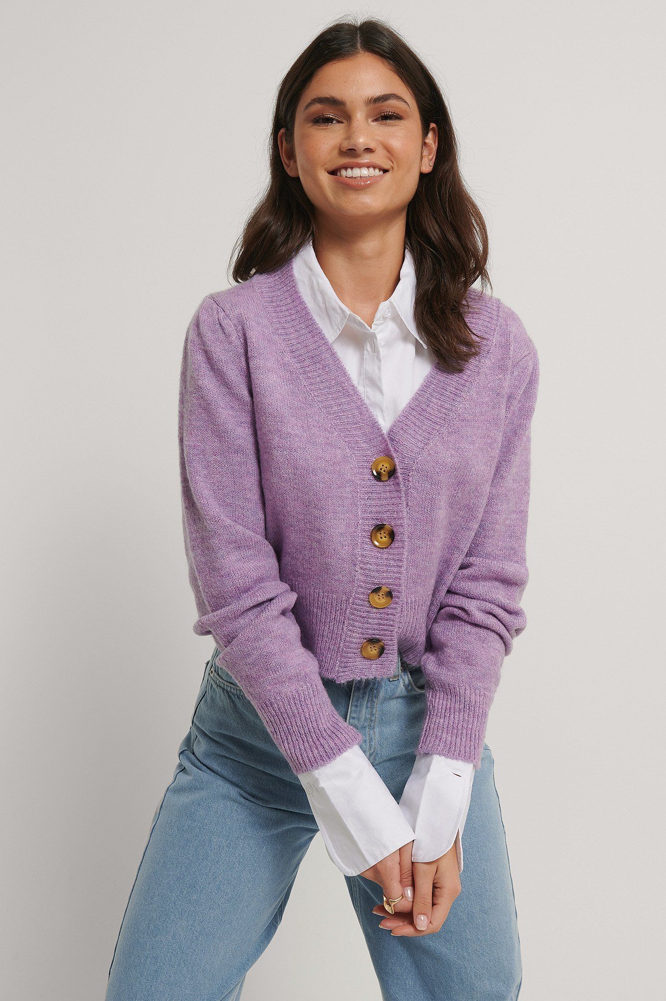 Lila Cardigan von NA-KD