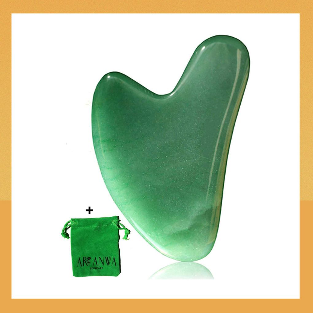 Grüner Jade-Gua Sha-Stein