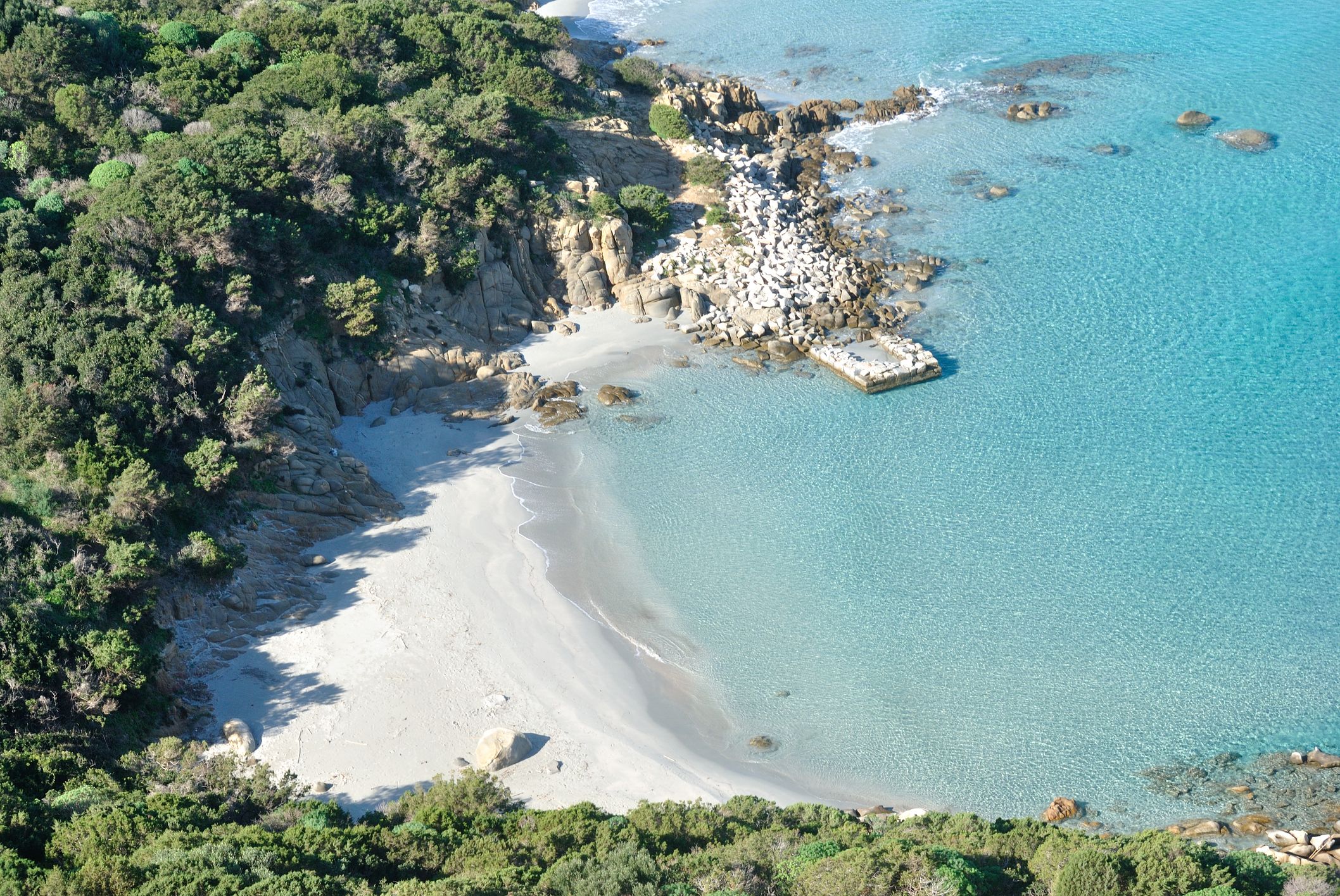 Der Spiaggia di Porto Giunco in Villasimius auf Sardinien