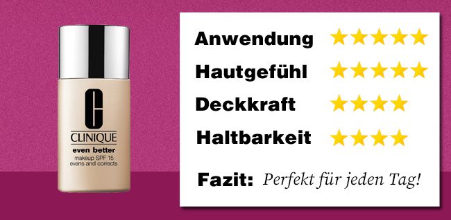 Die Even Better Foundation von Clinique macht ein frisches Hautbild.