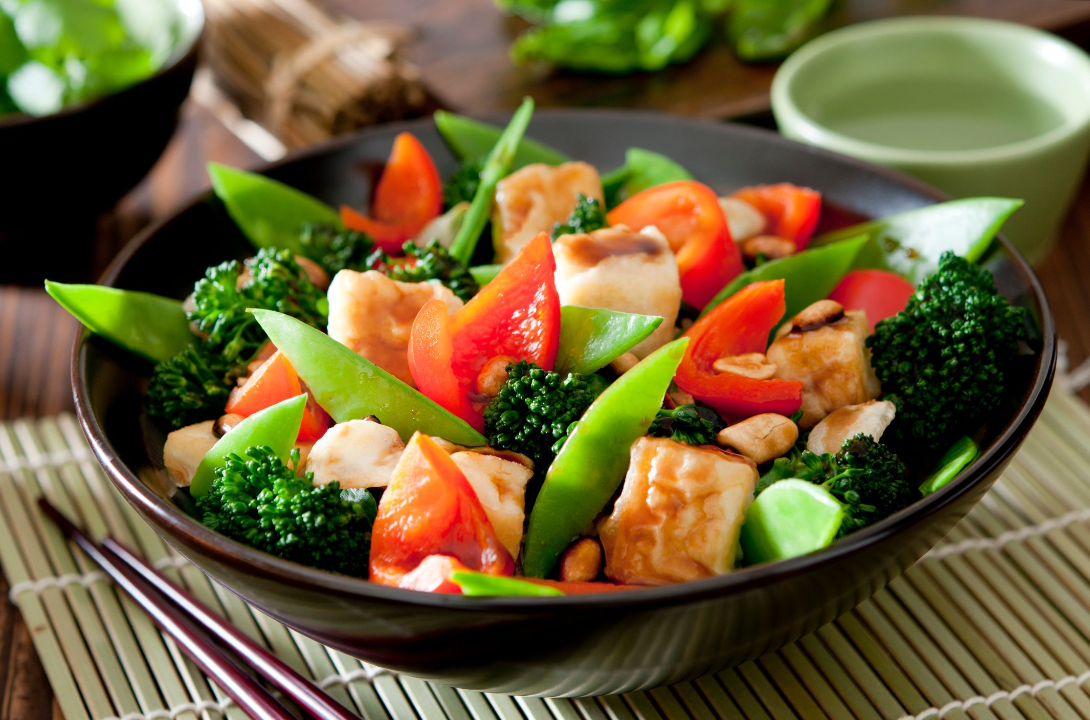 Schlank ohne Sport: An Tag 6 Tofu mit Gemüse.