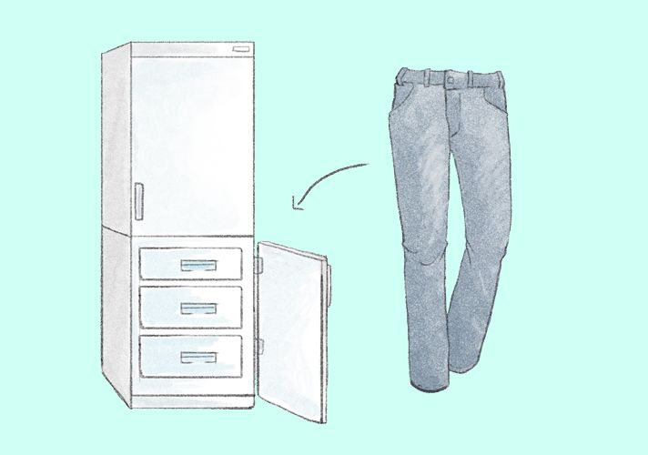 Jeans in den Gefrierschrank Jeans in den Gefrierschrank