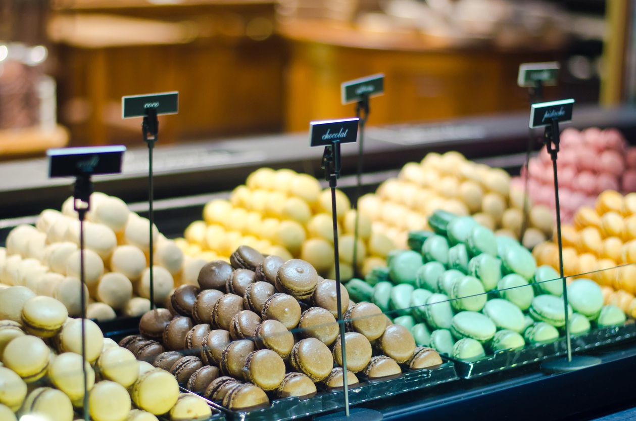 Süße Macarons in Paris