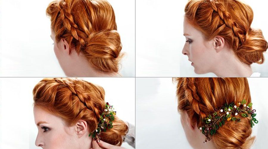 Wiesn-Frisur: romantischer Flecht-Chignon