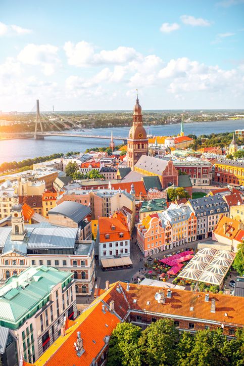 Der Blick von oben auf Riga