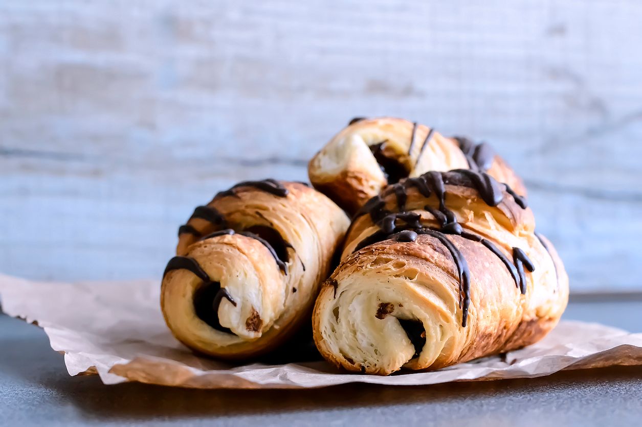 Blitz-Schoko-Croissants Schoko-Hörnchen
