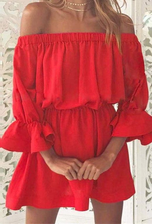 Rotes Kleid als Frische-Booster 