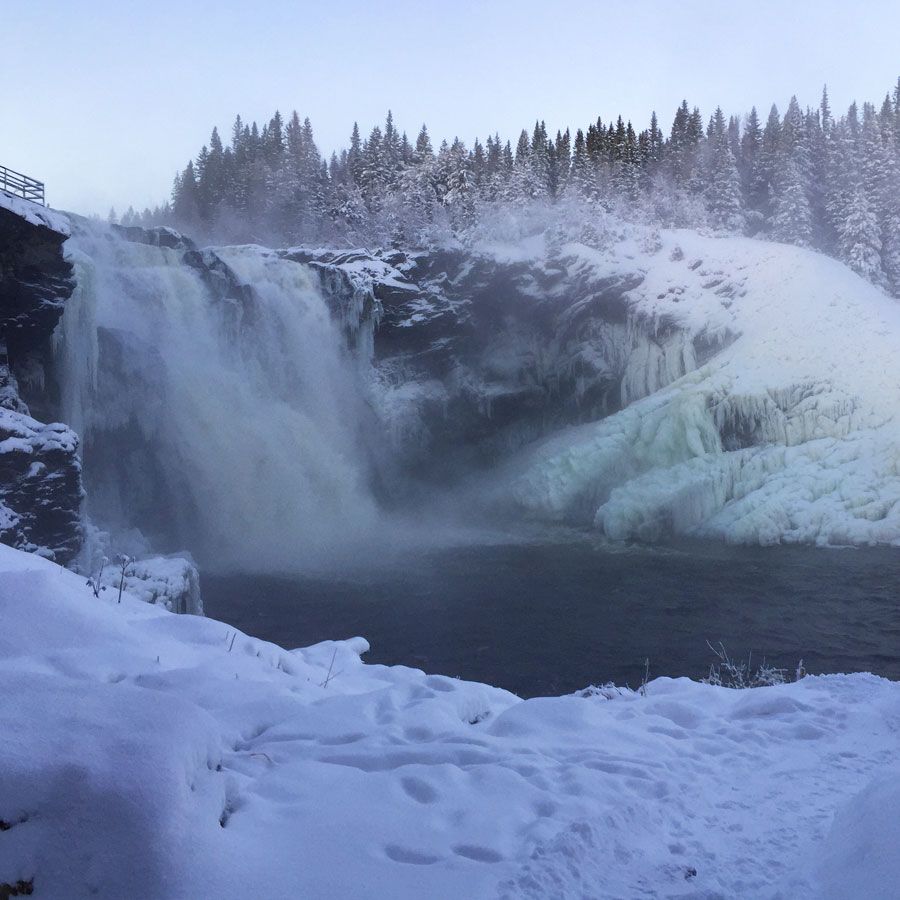 Wasserfall Tännforsen in Schweden