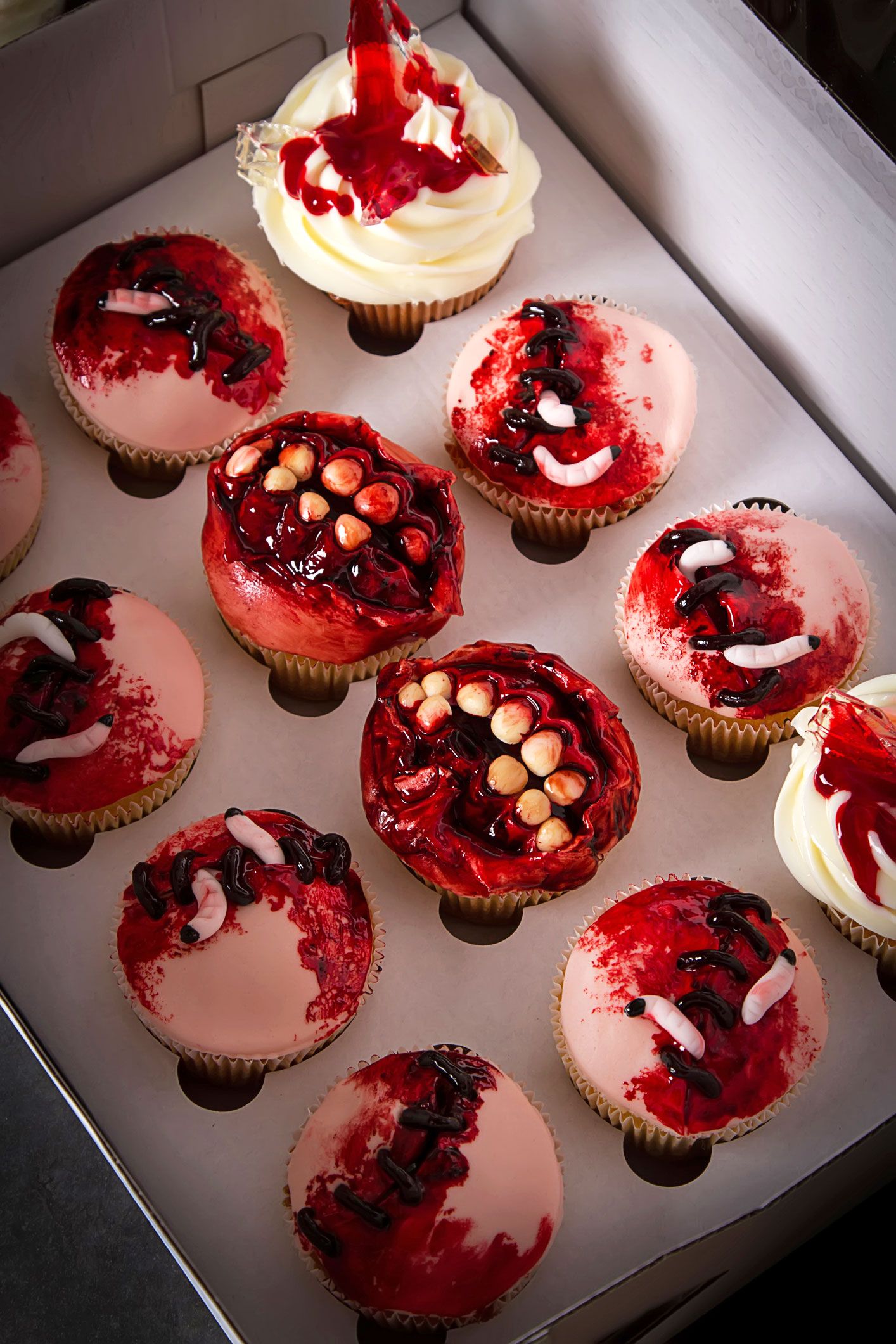 Halloween-Cupcakes mit Fondant