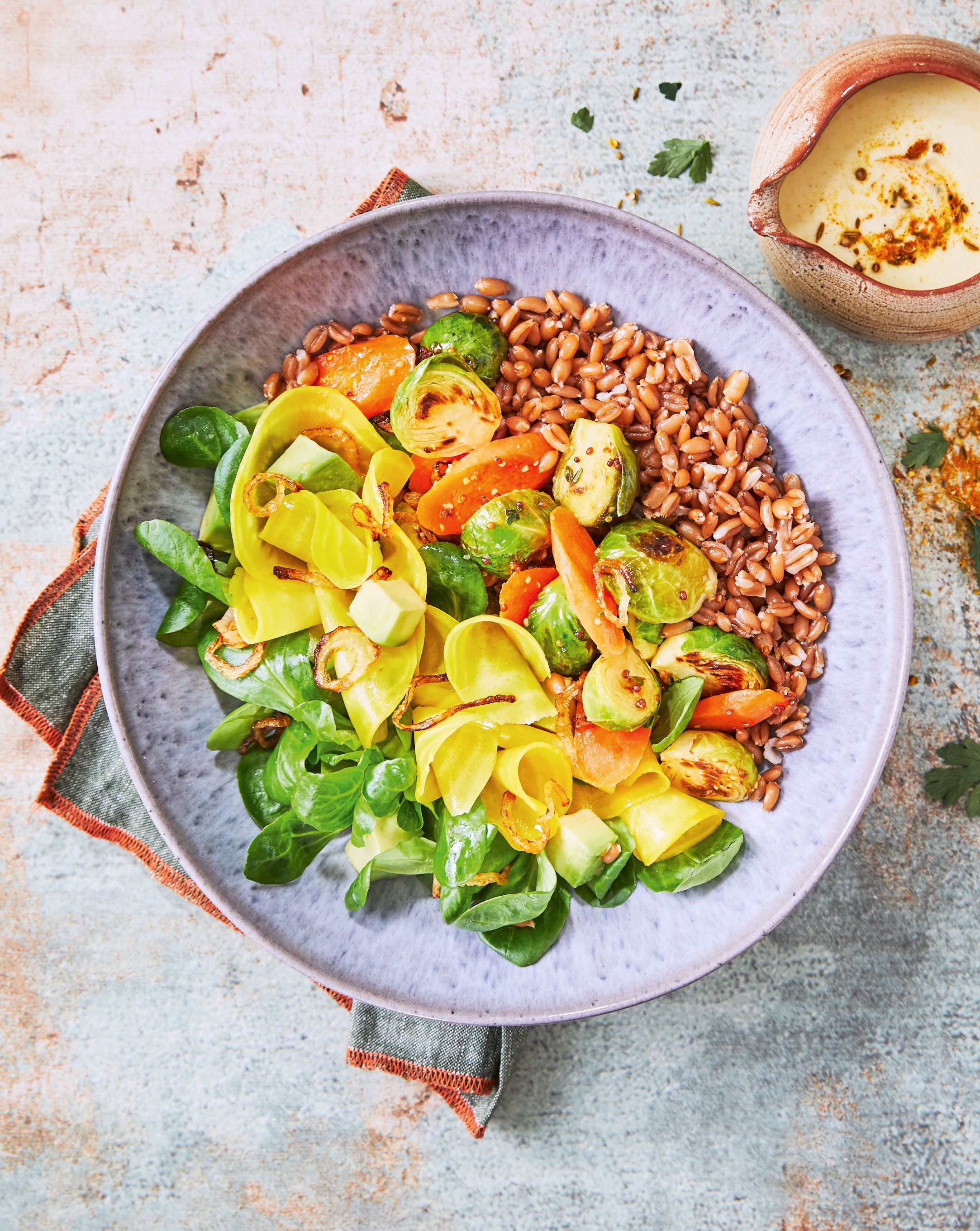 Rezept für eine Winter Bowl mit Rosenkohl