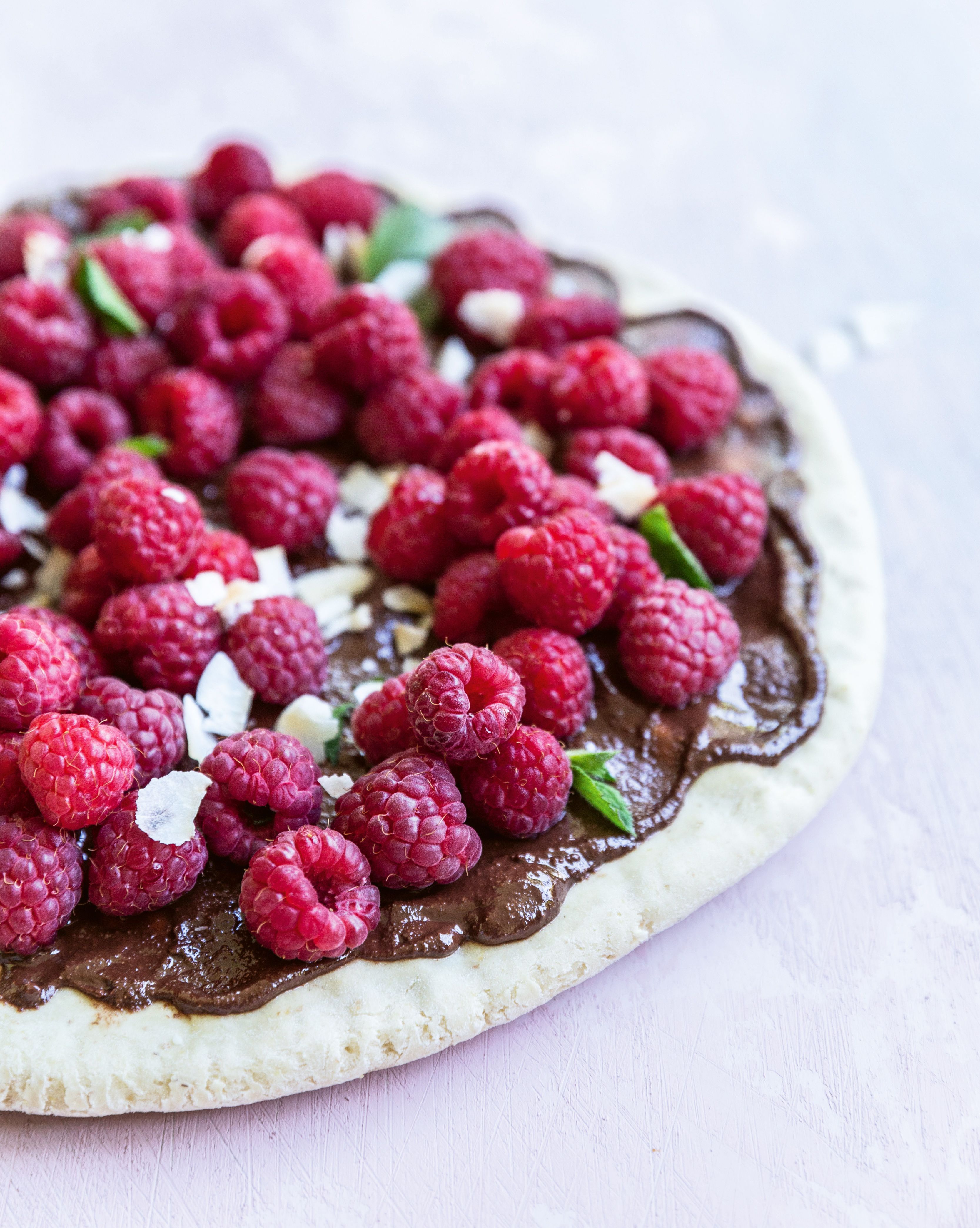 Valentinstags-Dessert: Himbeerpizza