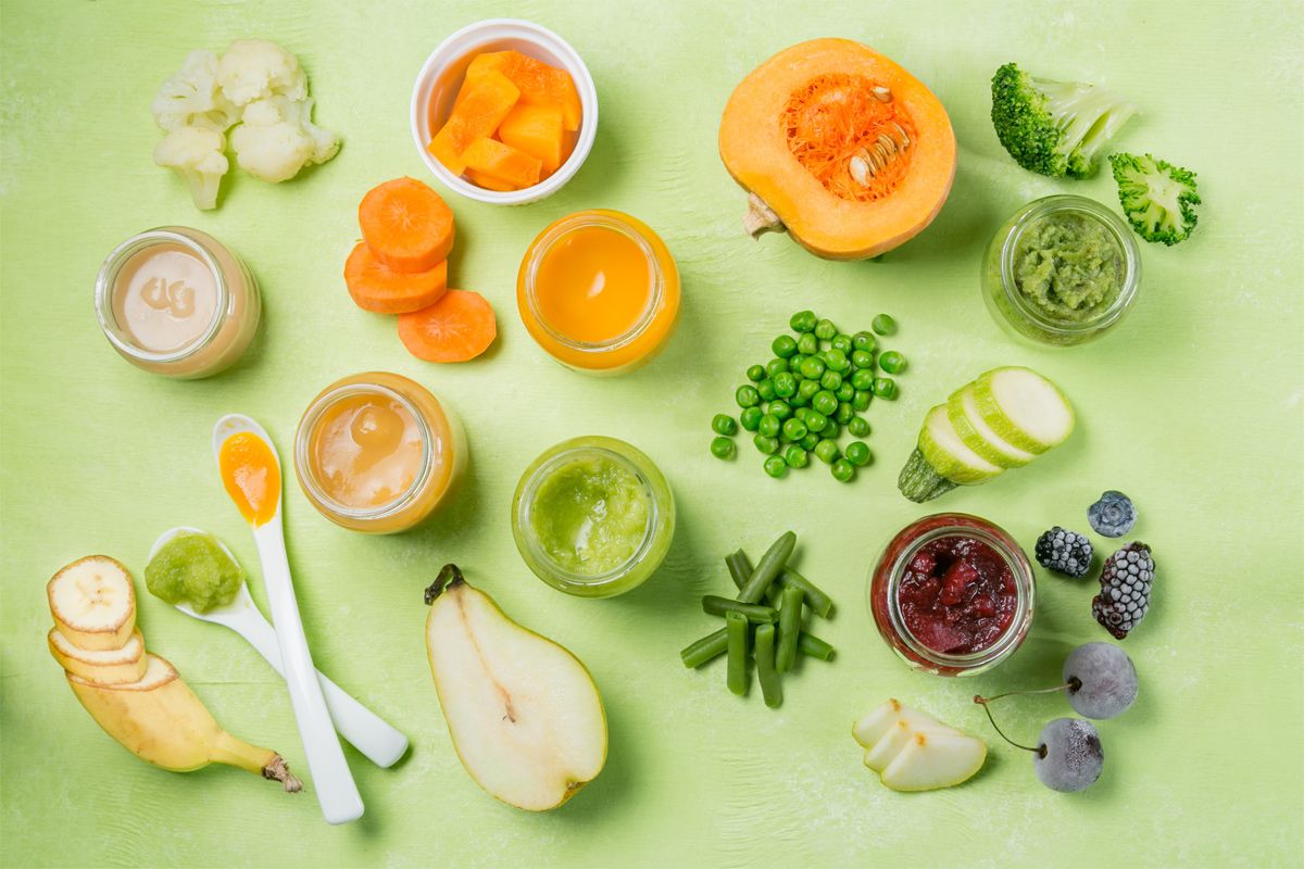 Gesundes Obst und Gemüse für Babys