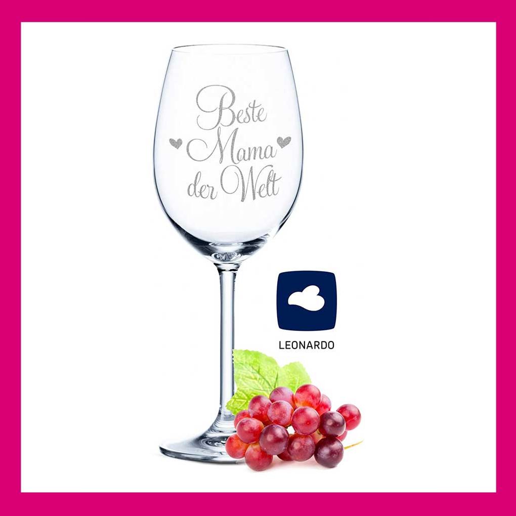 Weihnachtsgeschenkidee Mama: Personalisiertes Weinglas mit Gravur Weihnachtsgeschenkidee Mama: Personalisiertes Weinglas mit Gravur
