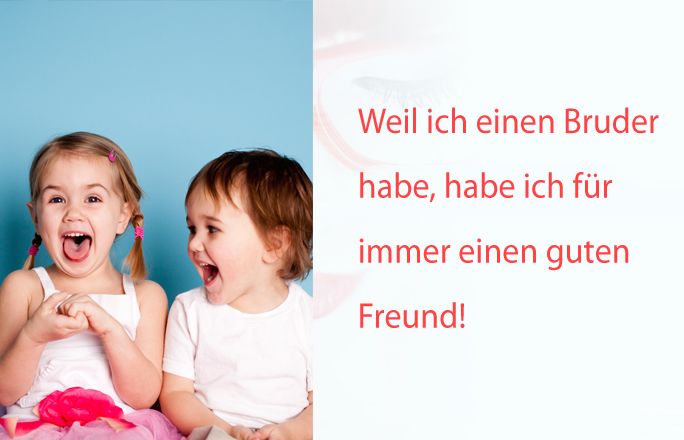 Geschwisterspruch für den Bruder