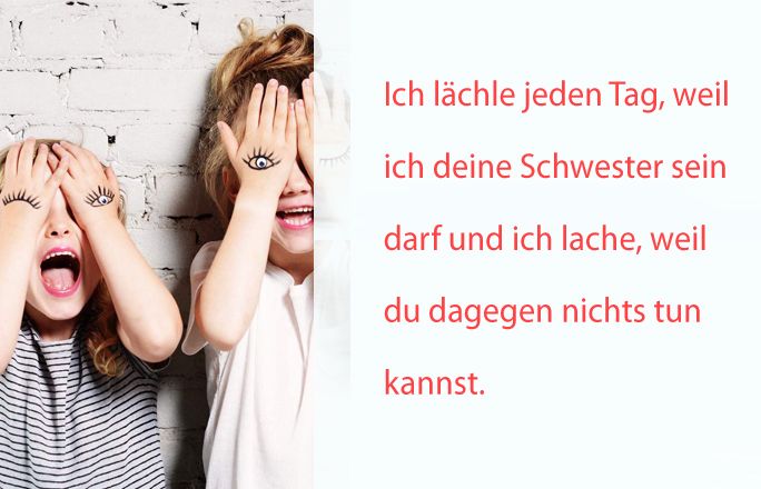 Geschwisterspruch für die Schwester