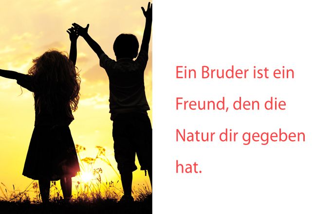 Geschwister-Spruch für den Bruder