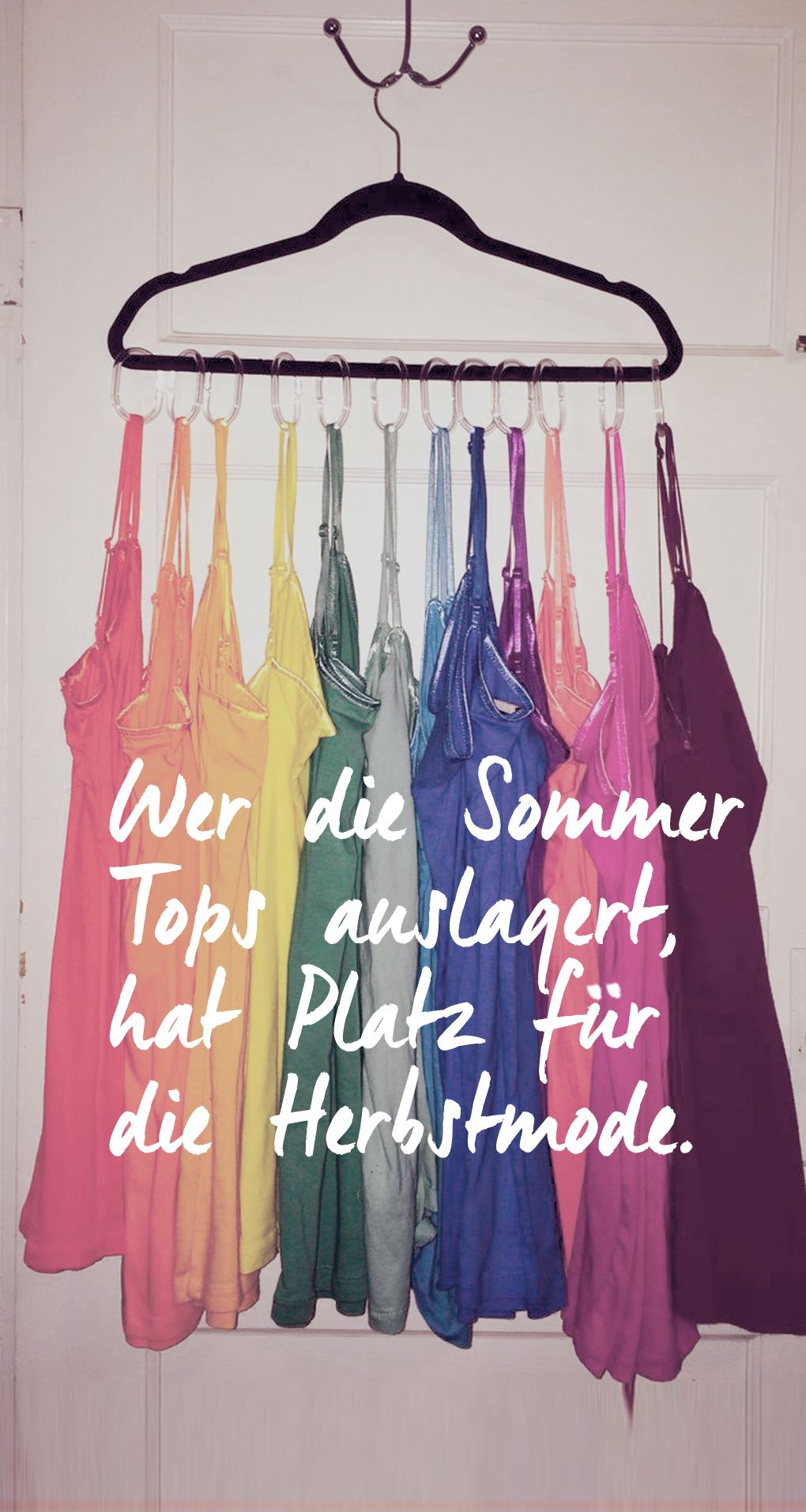 Sommertops aufhängen und auslagern