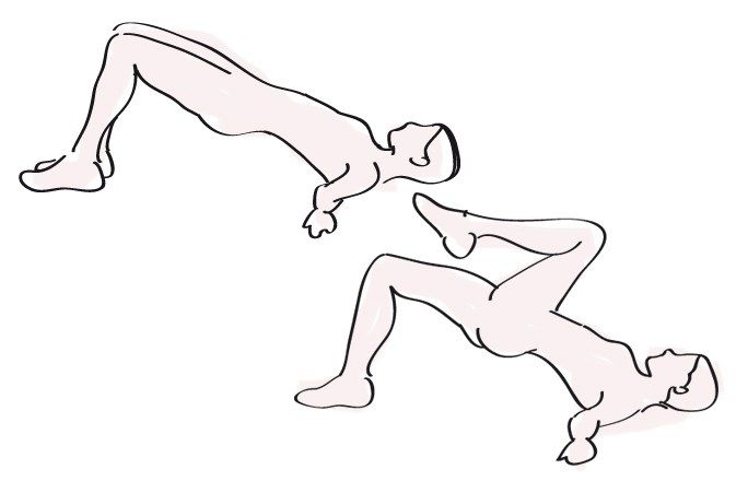 Bauch-Beine-Po-Übung: Bein-Beuger aus dem Hüftstand