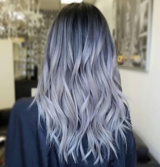 Graue Ombré Hair