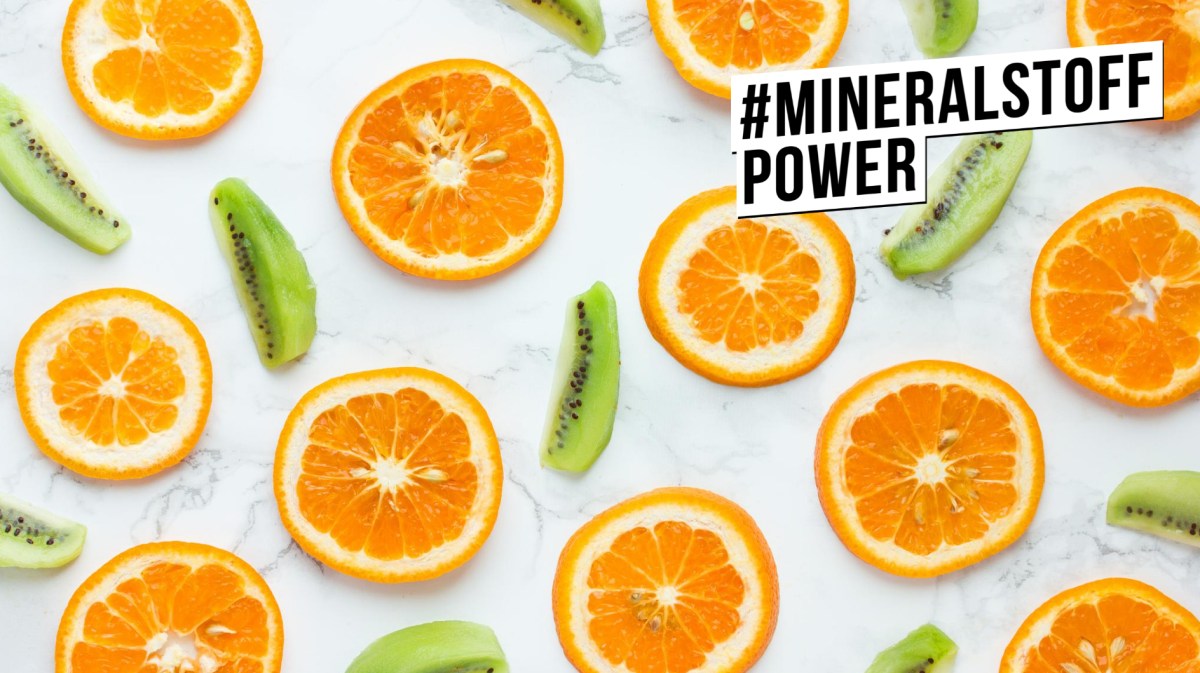 Orangen Flat-lay Vitamine Mineralstoffpower