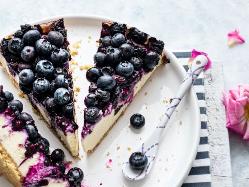 Blueberry Cheesecake ohne Backen: Rezept