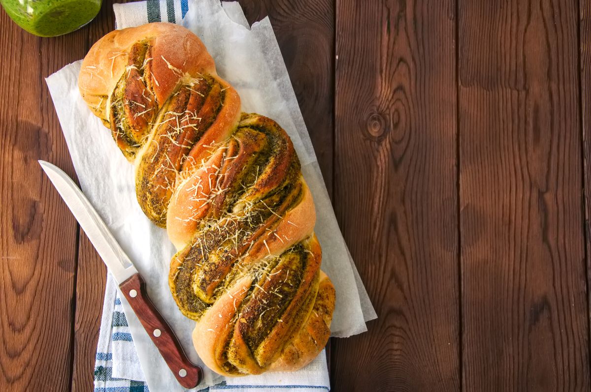 Pestobrot mit Quinoa