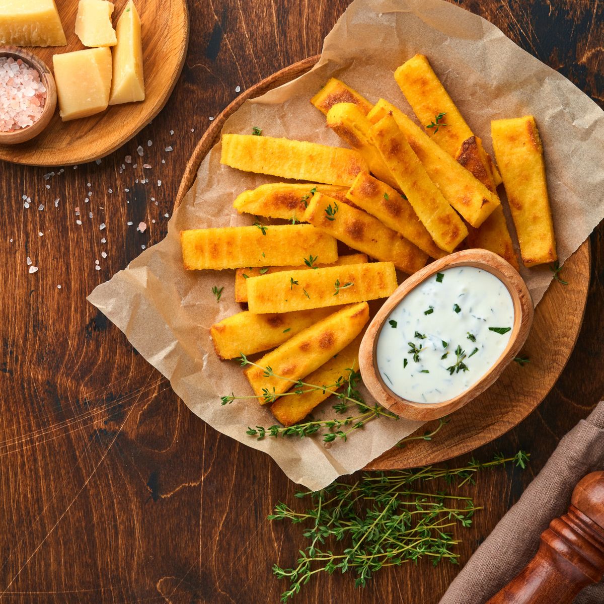 Polenta-Pommes mit Tomatensalsa: Knuspriges Fingerfood zum Verlieben