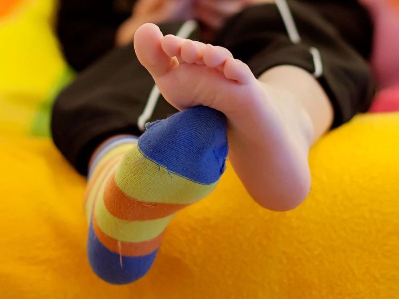 Dahin verschwinden die Socken