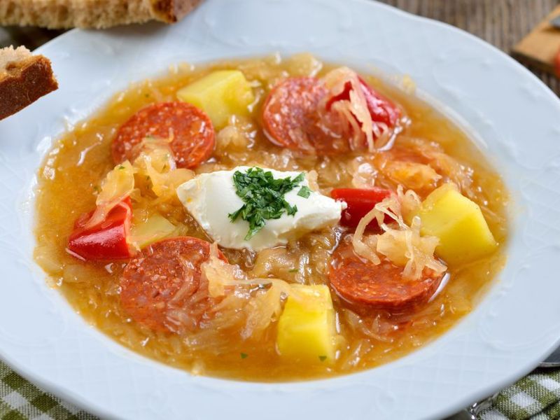 Sauerkraut-Eintopf mit Chorizo