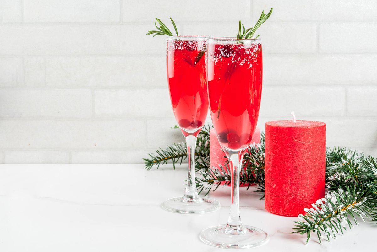 Cranberry Mimosas