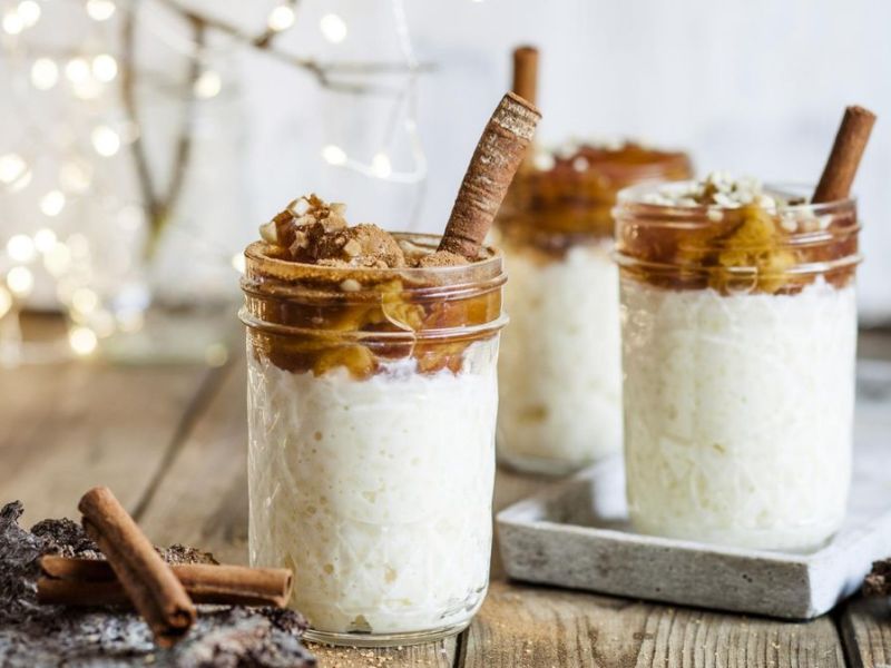 Lebkuchen Milchreis mit Bratapfel-Topping