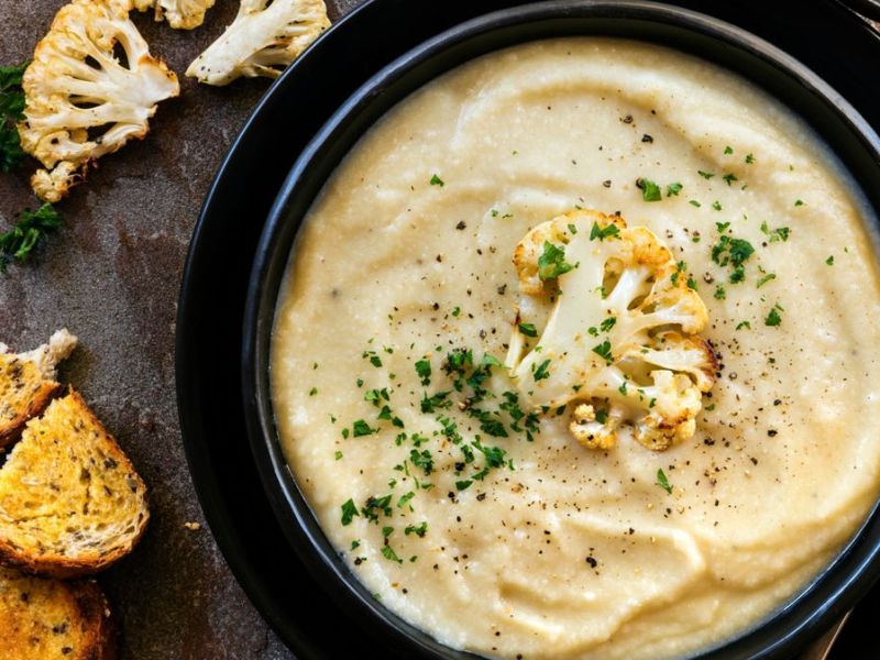 Geröstete Blumenkohlsuppe