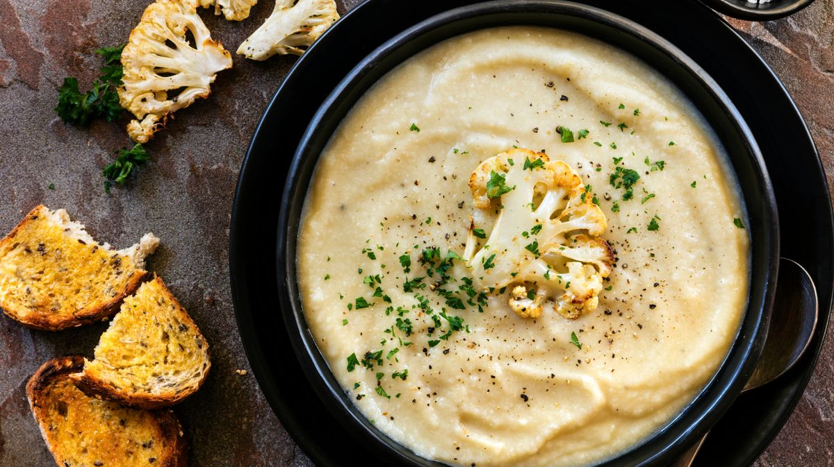 Geröstete Blumenkohlsuppe