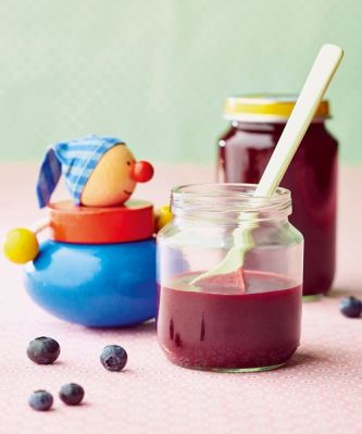 Babybrei aus dem Thermomix: Rezept f&#xFC;r Blaubeer-Apfel-P&#xFC;rree