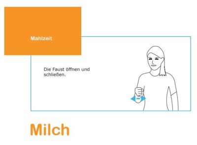 Babyhandzeichen f&#xFC;r &#39;Milch&#39;