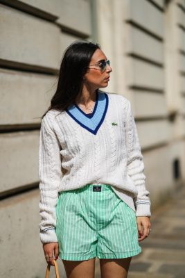 Ideal für den Elite-Style: Zopfpullover im Preppy-Look.