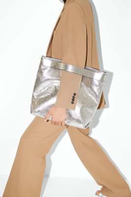 Metallic-Tasche von Zara