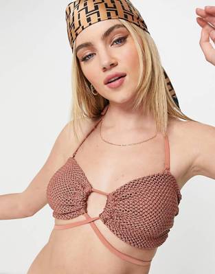 Bikinitop zum Schn&#xFC;ren von Asos