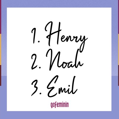 Trendnamen für Jungs: Henry, Noah, Emil