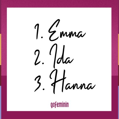 Trendnamen für Mädchen: Emma, Ida, Hanna